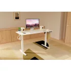 Elektromosan állítható magasságú íróasztal - 140x60cm fehér ülő-/állómunkához - LVN System Lite LV1716