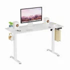 Elektromosan állítható magasságú íróasztal - 140x60cm fehér ülő-/állómunkához - LVN System Lite LV1716