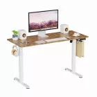 Elektromosan állítható magasságú íróasztal  - 140x60cm rusztikus barna ülő-/állómunkához - LVN System Lite LV1717