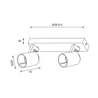 Fehér mennyezeti spotlámpa Milagro Volf White (ML0679) 2xGU10