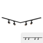 Sínes lámparandszer 4db spotlámpával 150cm fekete | Track light Milagro Volf (ML0684)