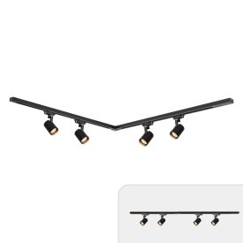   Sínes lámparandszer 4db spotlámpával 150cm fekete | Track light Milagro Volf (ML0684)