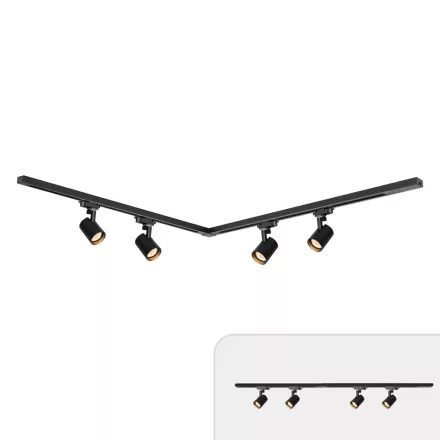 Sínes lámparandszer 4db spotlámpával 150cm fekete | Track light Milagro Volf (ML0684)