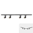 Sínes lámparandszer 4db spotlámpával 150cm fekete | Track light Milagro Volf (ML0684)