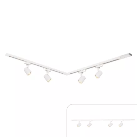 Sínes lámparandszer 4db spotlámpával 150cm fehér | Track light Milagro Volf (ML0685)