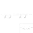 Sínes lámparandszer 4db spotlámpával 150cm fehér | Track light Milagro Volf (ML0685)