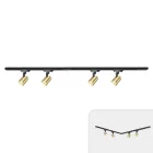 Sínes lámparandszer 4db spotlámpával 150cm arany/fekete | Track light Milagro Volf (ML0686)