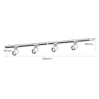 Sínes lámparandszer 4db spotlámpával 150cm arany/fekete | Track light Milagro Volf (ML0686)
