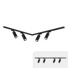 Sínes lámparandszer 4db spotlámpával 150cm fekete | Track light Milagro Mica (ML1150)