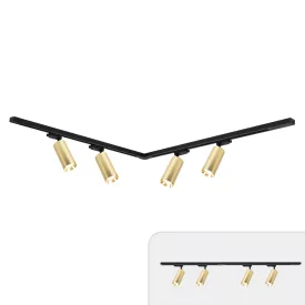   Sínes lámparandszer 4db spotlámpával 150cm arany/fekete | Track light Milagro Mica (ML1152)