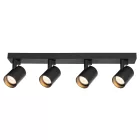 Fekete mennyezeti spotlámpa Milagro Volf Black (ML1295) 4xGU10
