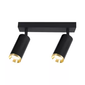   Milagro Mica fekete+arany mennyezeti/fali spotlámpa 2xGU10 (ML2096)