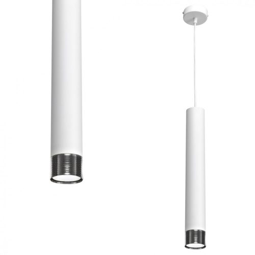 Milagro DANI fehér / ezüst függőlámpa (MLP6227) 1xGU10 + ajándék LED izzó