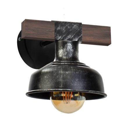 Milagro FARO fali lámpa fém és fa kombinációja ipari stílusban (MLP6241)