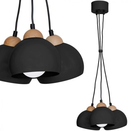 Milagro DAMA fekete függőlámpa elegancia minimalista változatban (MLP6580)