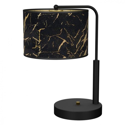 Milagro Senso asztali lámpa (MLP7299) - Modern, Fekete, Arany, Fém / Szövet, Foglalatok száma: 1