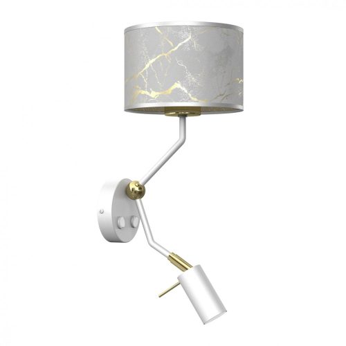 Milagro Senso fali lámpa (MLP7302) - Modern, Fehér, Arany, Fém / Szövet, Foglalatok száma: 2