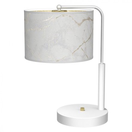 Milagro Senso asztali lámpa (MLP7310) - Modern, Fehér, Arany, Fém / Szövet, Foglalatok száma: 1