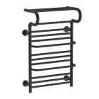 Design törölközőszárító radiátor fekete 570x1200mm Welland Lux - Készletről - Gyors kiszállítással