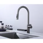 Austler S-6011-5 mosogató csaptelep - kihúzható multifunkciós fej - vízesés funkció (fekete)