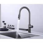 Austler S-6011-5 mosogató csaptelep - kihúzható multifunkciós fej - vízesés funkció (fekete)
