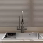 Welland Clearwater 3 utas / vízszűrős mosogató csaptelep - kihúzható zuhanyfej (gunmetal)