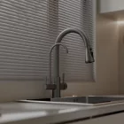 Welland Clearwater 3 utas / vízszűrős mosogató csaptelep - kihúzható zuhanyfej (gunmetal)