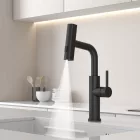 Austler S3281E-1 mosogató csaptelep - kihúzható multifunkciós fej - (fekete)