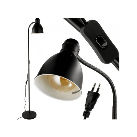Berge Nico fekete állólámpa flexibilis szár egyszerű forma megfizethető ár 1xE27 STL042