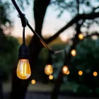 Kültéri lámpafüzér LED izzókkal - 20méter - 20db LED izzó - Kerti izzósor, girland, dekorációs világítás - IP44