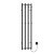 Elektromos design radiátor digitális termosztáttal 350x1400mm fekete Welland Lux - Készletről - Gyors kiszállítással