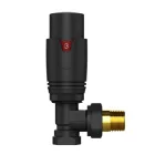 Termosztatikus radiátor sarokszelep készlet - 1/2" - fekete (TRCD10A-B)