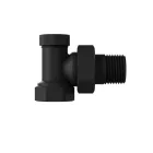 Termosztatikus radiátor sarokszelep készlet - 1/2" - fekete (TRCD10A-B)