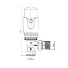 Termosztatikus radiátor sarok szelep - 1/2" - TRCD10A-B