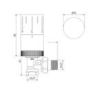 Termosztatikus radiátor sarok szelep - 1/2" - TRV-B00003-B