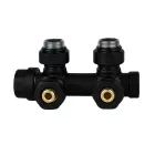 Termosztatikus radiátor szelep - 50 mm | 1/2" - 16mm (fekete)