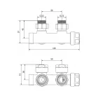 Termosztatikus radiátor szelep - 50 mm - 1/2" (fehér)