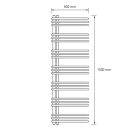 Design radiátor NERO Italia Unico - 50 x 150 cm (fekete)