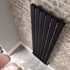 Design radiátor fekete 450x1200mm Welland Lux - Készletről - Gyors kiszállítással